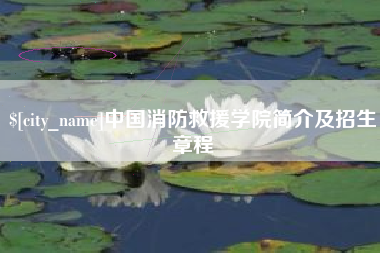 许昌中国消防救援学院简介及招生章程