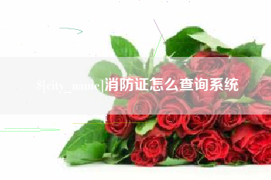 许昌消防证怎么查询系统