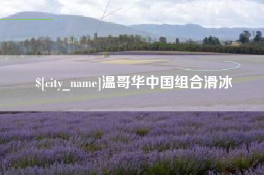 许昌温哥华中国组合滑冰