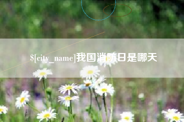 许昌我国消防日是哪天