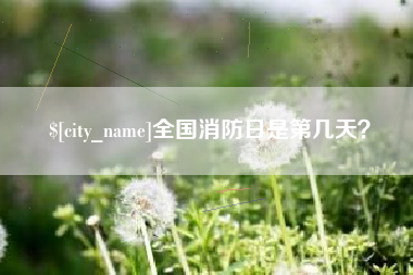 许昌全国消防日是第几天？