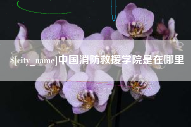 许昌中国消防救援学院是在哪里