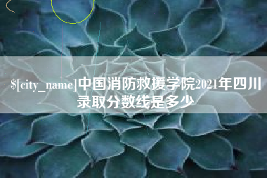许昌中国消防救援学院2021年四川录取分数线是多少