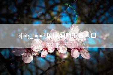 许昌国家消防报名入口