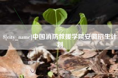 许昌中国消防救援学院安徽招生计划