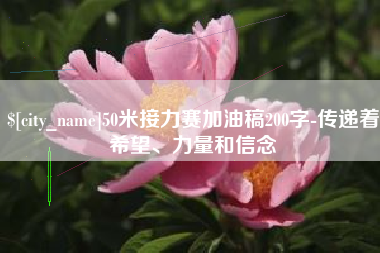 许昌50米接力赛加油稿200字-传递着希望、力量和信念