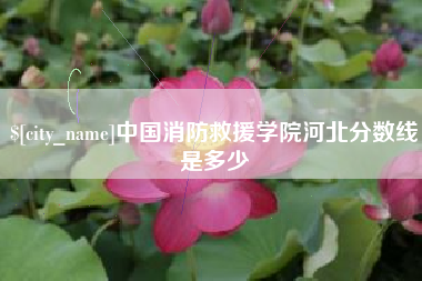 许昌中国消防救援学院河北分数线是多少