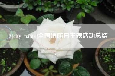 许昌全国消防日主题活动总结