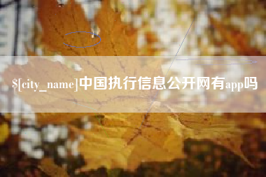 许昌中国执行信息公开网有app吗