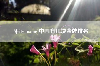 许昌中国有几块金牌排名