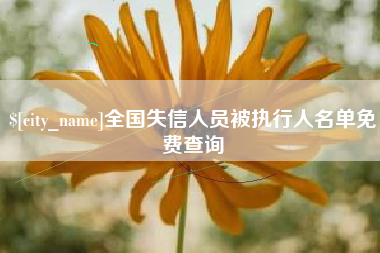 许昌全国失信人员被执行人名单免费查询