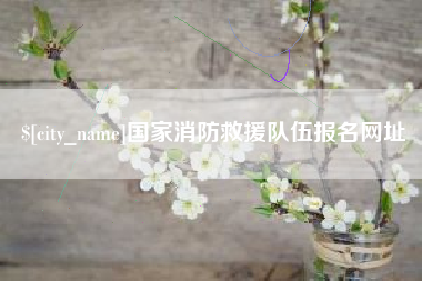 许昌国家消防救援队伍报名网址