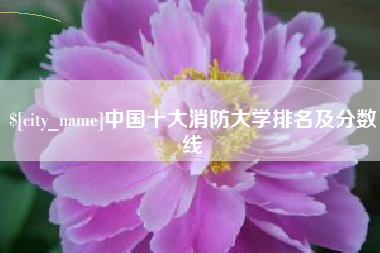 许昌中国十大消防大学排名及分数线