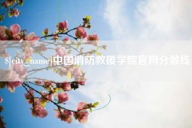 许昌中国消防救援学院官网分数线