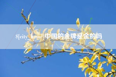 许昌中国的金牌是金的吗