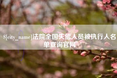 许昌法院全国失信人员被执行人名单查询官网