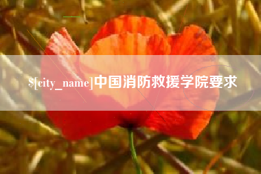 许昌中国消防救援学院要求