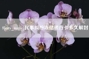 许昌民事纠纷冻结银行卡多久解封