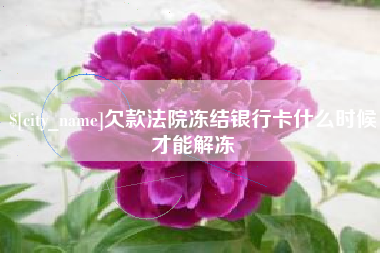 许昌欠款法院冻结银行卡什么时候才能解冻