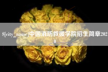 许昌中国消防救援学院招生简章2020
