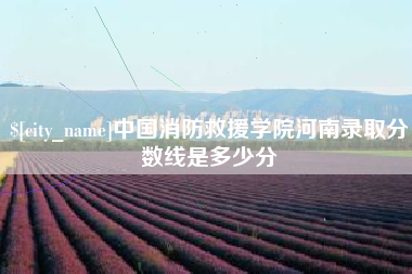 许昌中国消防救援学院河南录取分数线是多少分