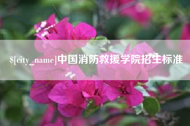 许昌中国消防救援学院招生标准