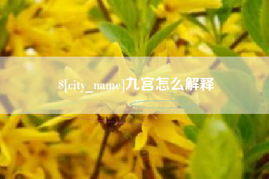 许昌九宫怎么解释