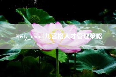 许昌九宫格人才管理策略