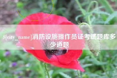 许昌消防设施操作员证考试题库多少道题